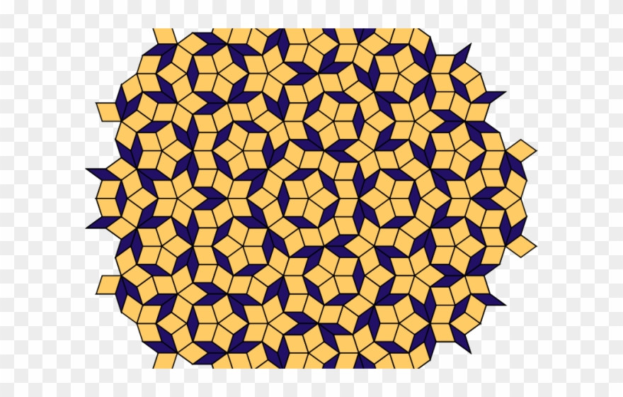 Tile Clipart Tiling - Penrose Tiling Kites And Darts - Png Download