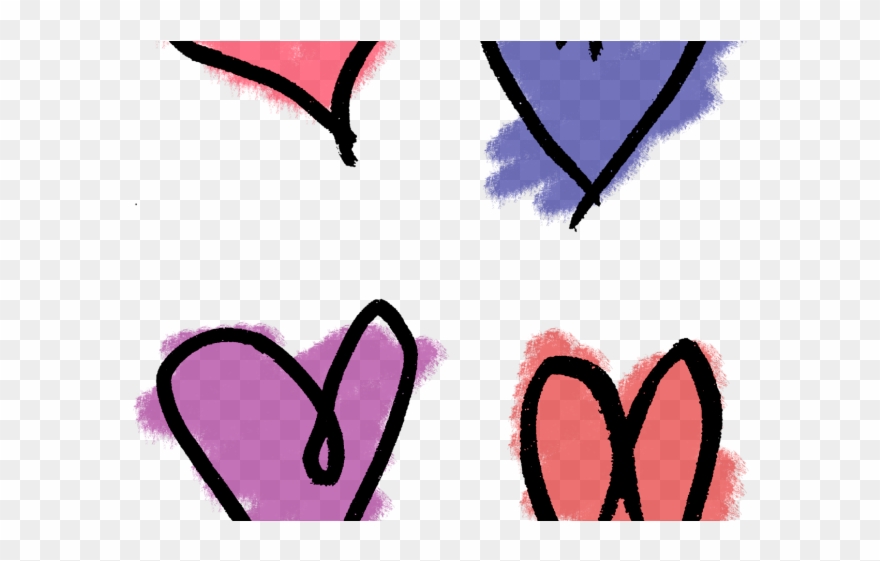 Hearts Clipart Hand Drawn - Clipart Hand Drawn Hearts - Png Download