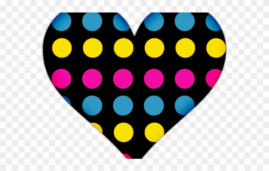 Polka Dot Heart Design Clipart