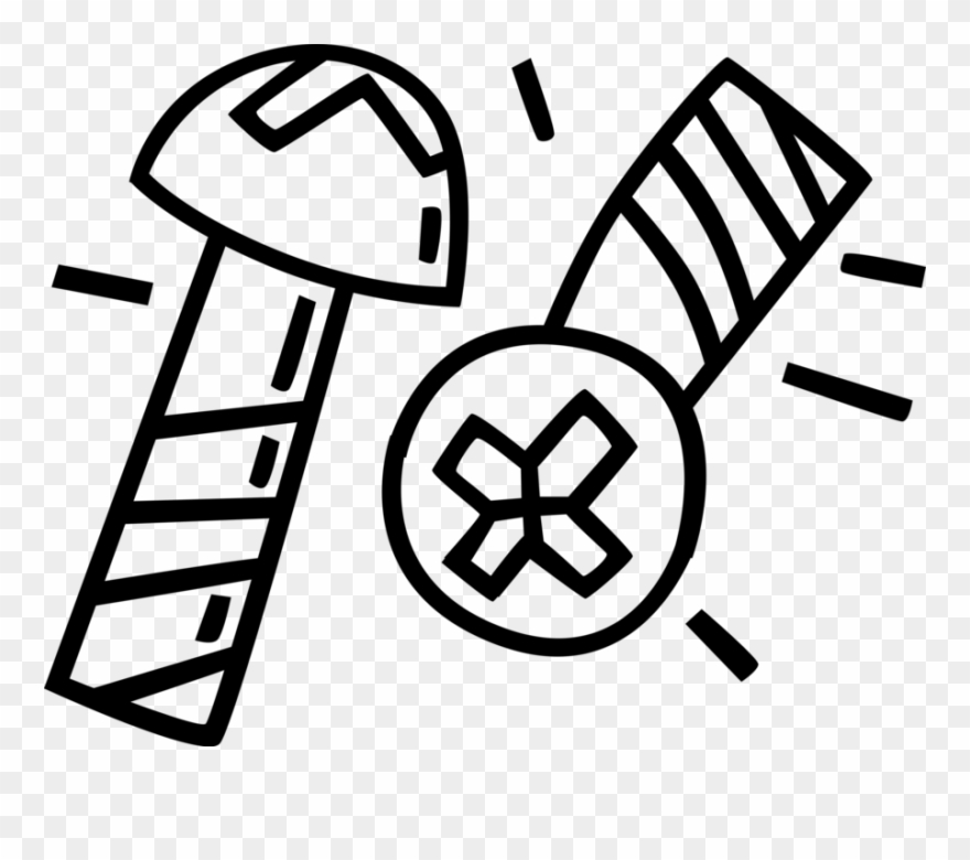 Vector Illustration Of Screw Threaded Fastener Used Clipart