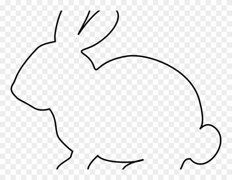 Download Easter Bunny Templates Free - Line Art Clipart