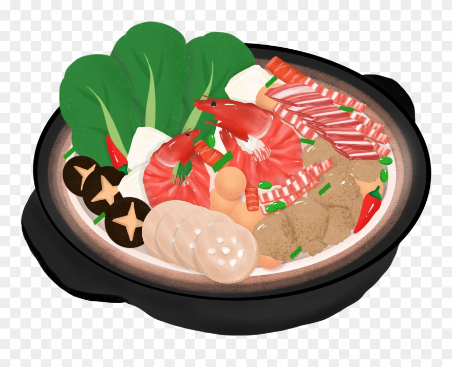 Hot Pot Shiitake Mushroom Element Green Vegetable Png - Pepperoni Clipart