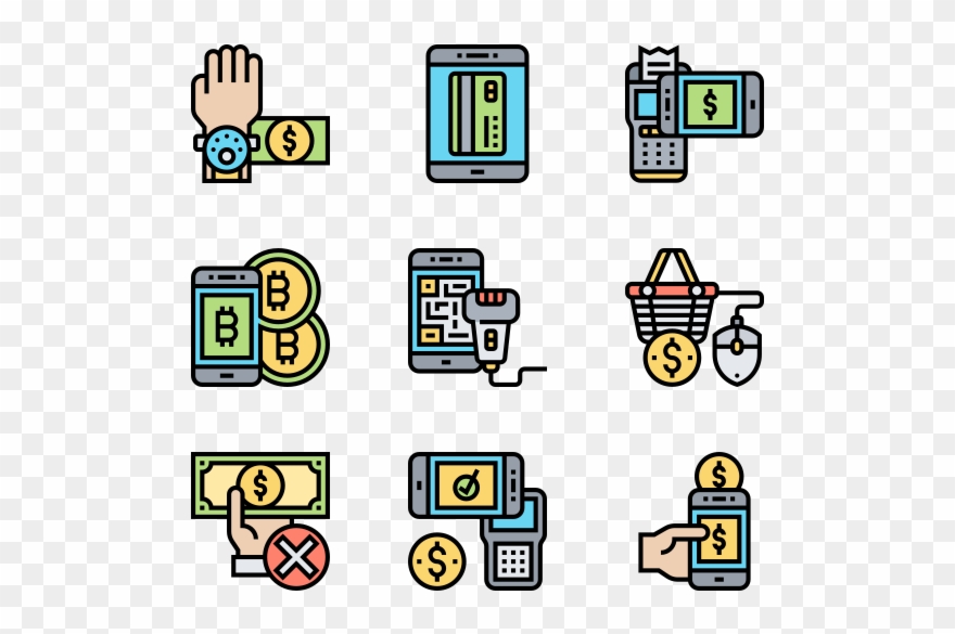 Cashless Society - Mode Of Payment Icon Clipart