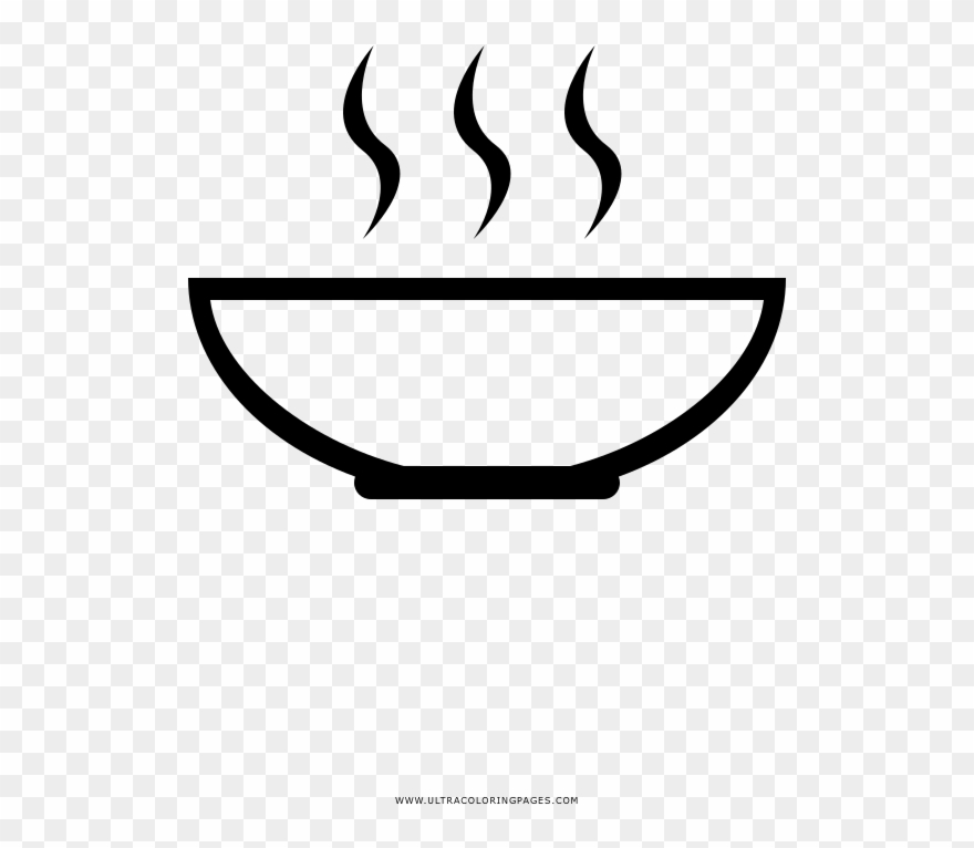 Soup Bowl Coloring Page Clipart