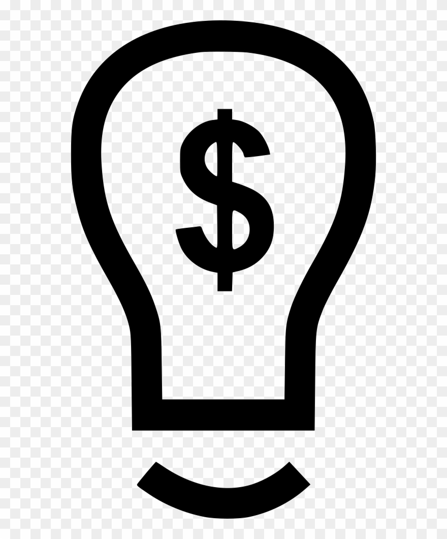 Idea Light Bulb Dollar Comments - Cross Clipart
