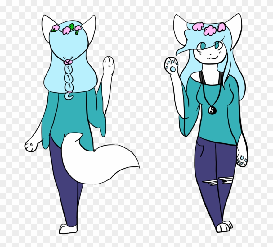 Adoptable Closed Anthro Hippie - Cartoon Clipart
