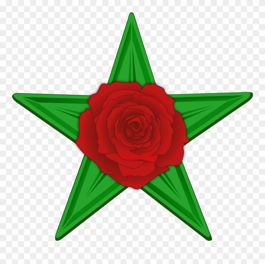 Red Rose Barnstar - Garden Roses Clipart