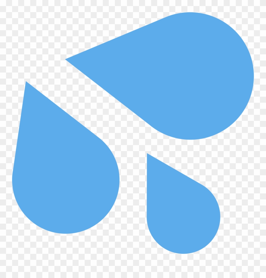 Splashing Sweat - Sweat Drops Emoji Transparent Clipart