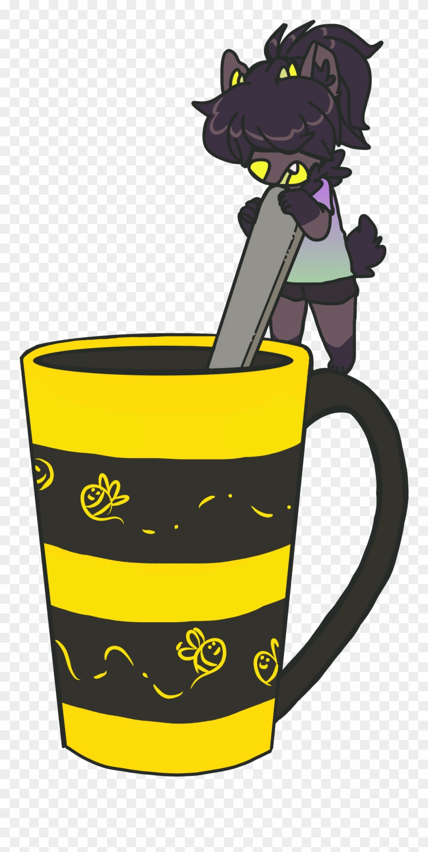 Steeped Beans Latte - Cartoon Clipart