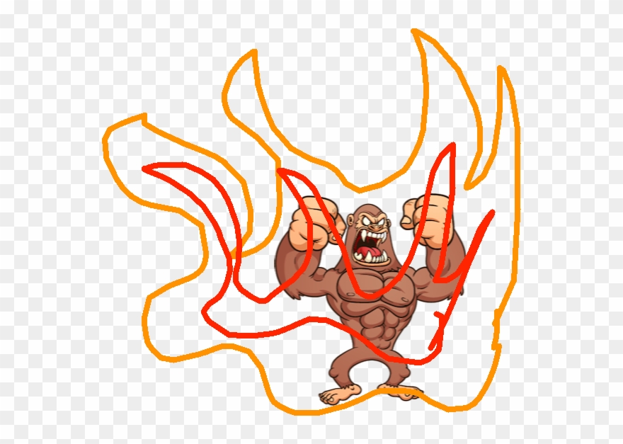 Angry Bigfoot Copy6 - Cartoon Clipart