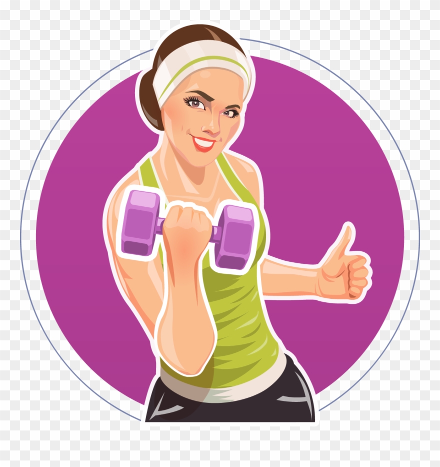 Dumbbell Physical Fitness Illustration Daren Transprent - لوگوی ورزش بدنسازی بانوان Clipart