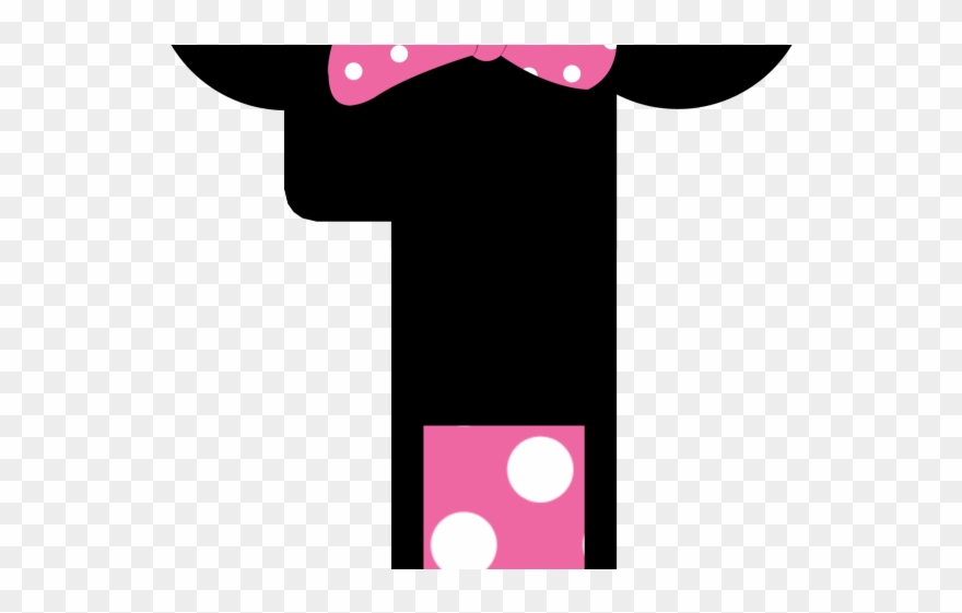 Minnie Mouse Clipart Number One - Number 1 Minnie Mouse Rosa - Png Download