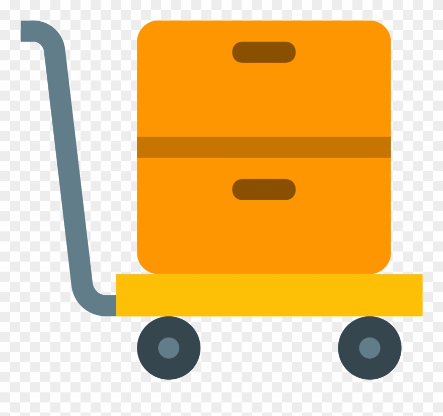 It's An Icon Of A Hand-trolley Manuevering Two Stacked Clipart
