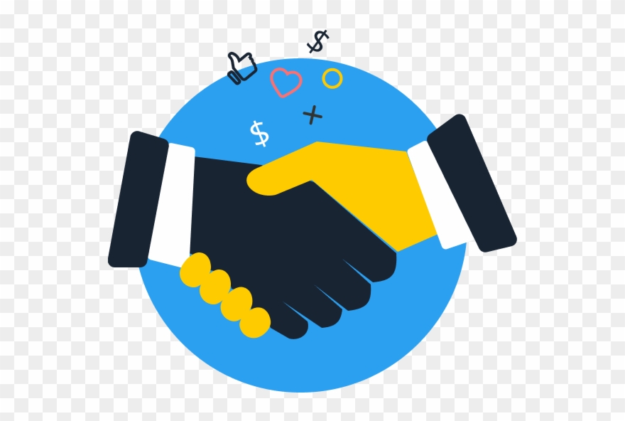 Icon Representing A Hand Shake - Handshake Clipart