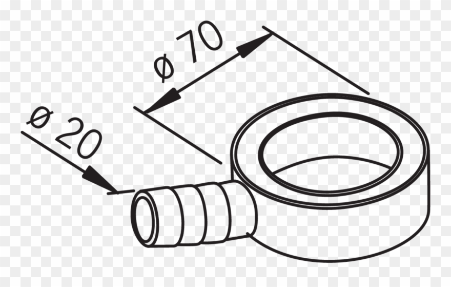 105385 Oras, Drain Coupling, - Line Art Clipart