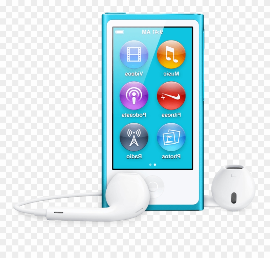 Ipod With Earbuds Clipart - Headphones - Png Download