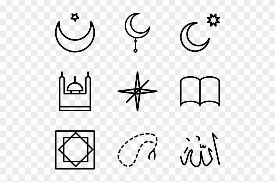 Islamic - Line Art Clipart