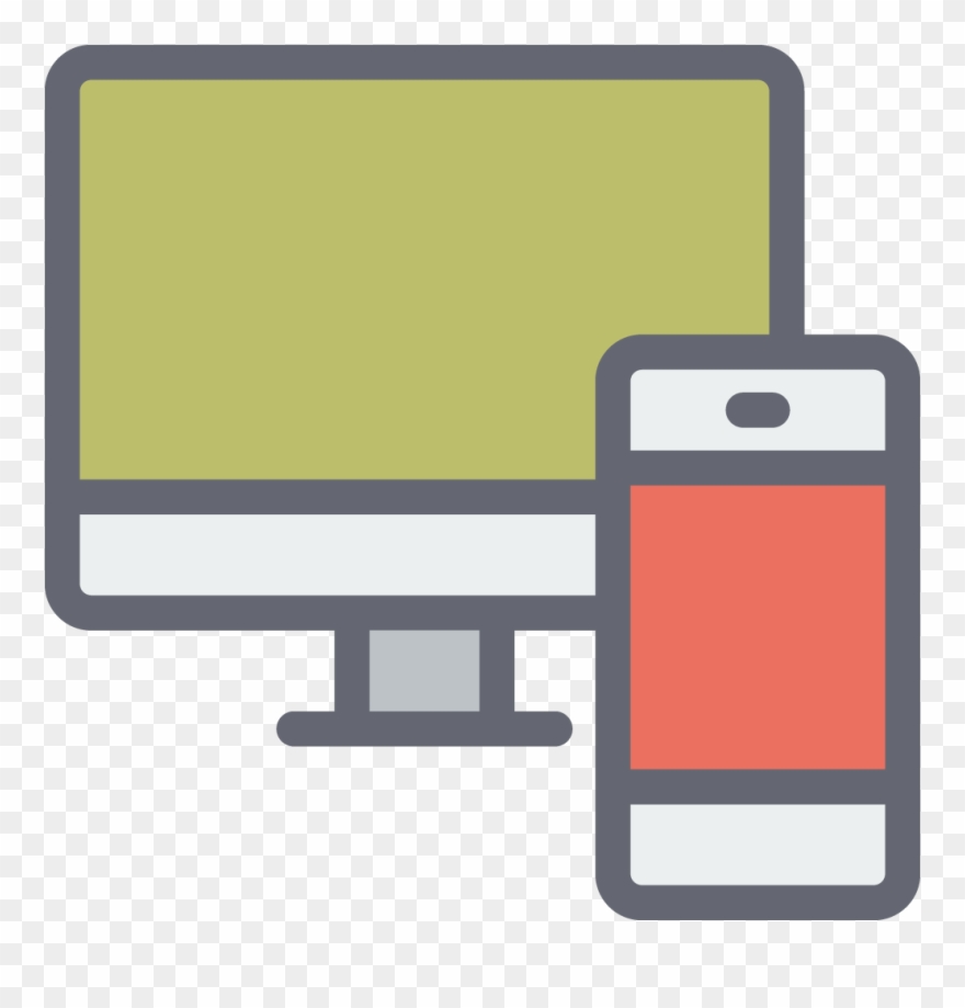 It's An Opportunity To Give Your Website A Once-over - Monitor And Smartphone Icon Png Clipart