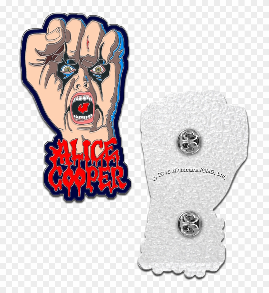 Raise Your Fist And Yell Enamel Pin - Cartoon Clipart