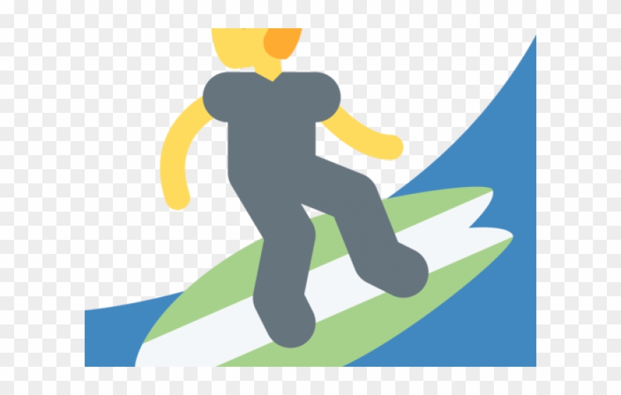 Hand Emoji Clipart Surfer - Surf Emoji Png Transparent Png