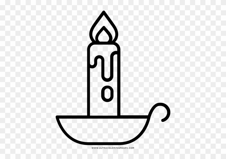 Candlestick Coloring Page Clipart