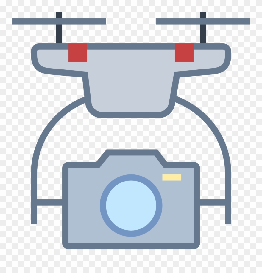 Drone With Camera Icon - 无 人 飞机 Icon Clipart