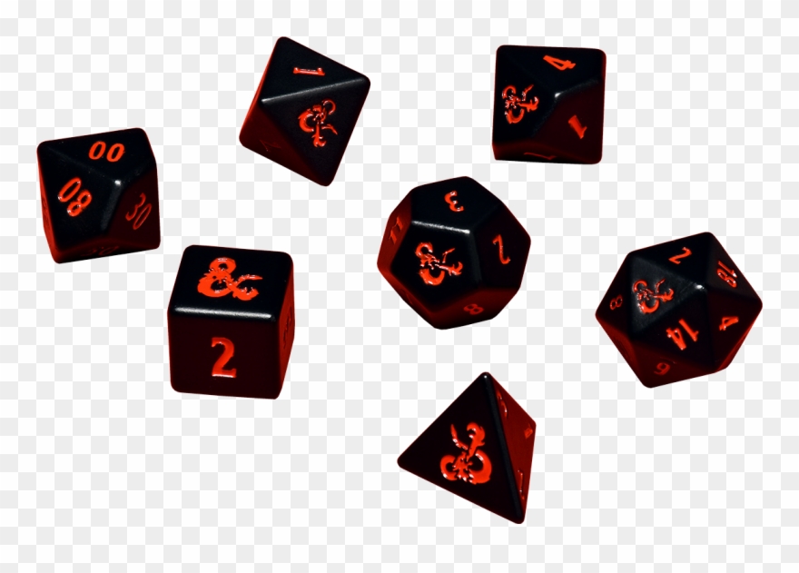 Ultra Pro D & D Heavy Metal 7 Dice Set - Dice Game Clipart