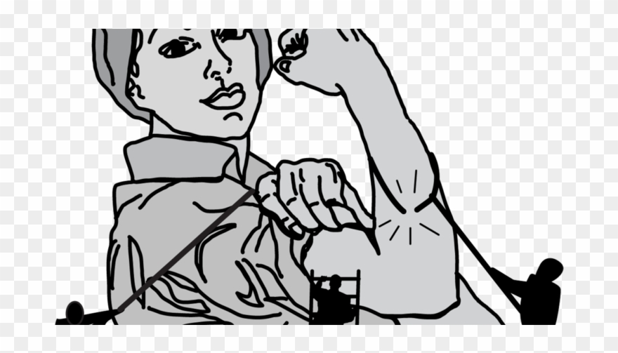 Illustration Of Rosie The Riveter - Cartoon Clipart