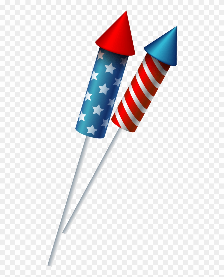 4th Of July Firecracker Clipart - Fireworks Sparklers Clip Art - Png Download