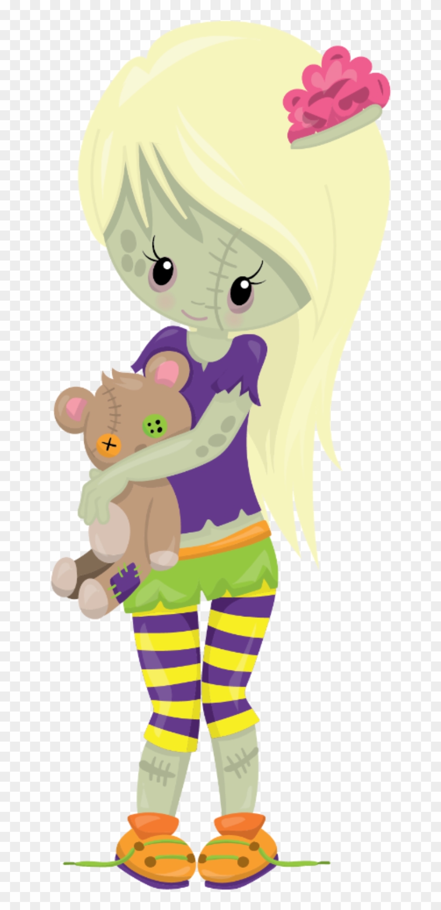 Zombie Sticker - Cartoon Clipart