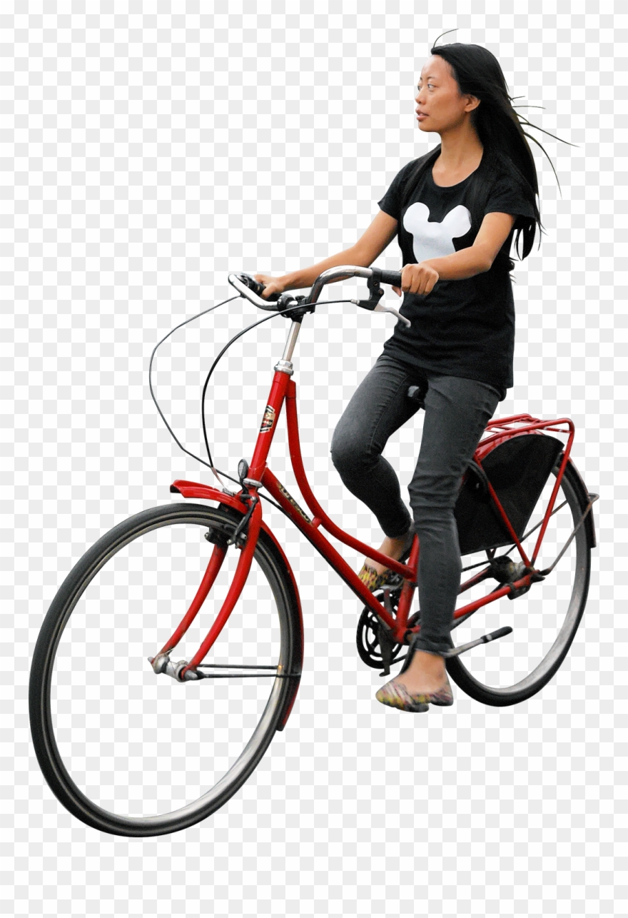 People Bike Png - Girl Riding Bike Png Clipart