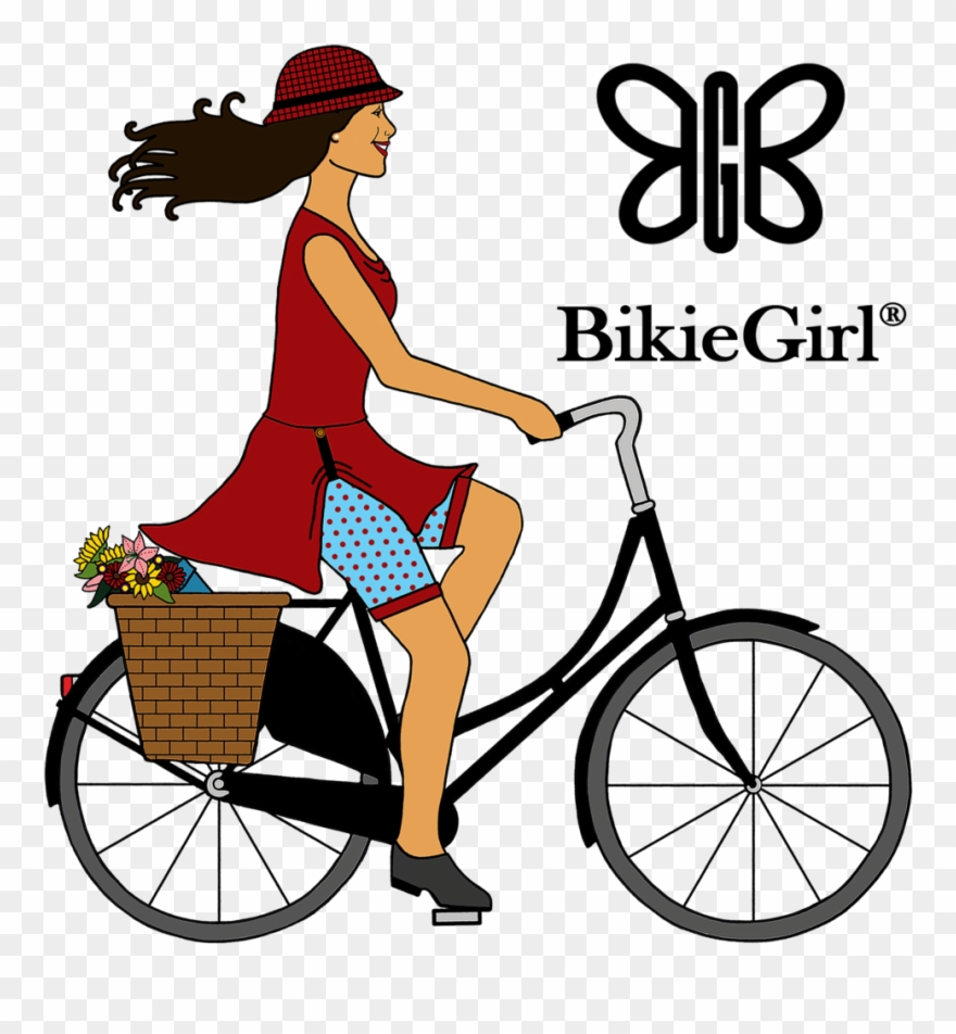 Bikie Girl Final 111618 With Text And Butterfly - Felt Tk 2 Clipart