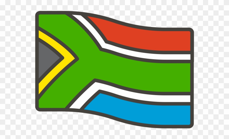South Africa Flag Emoji - Graphic Design Clipart