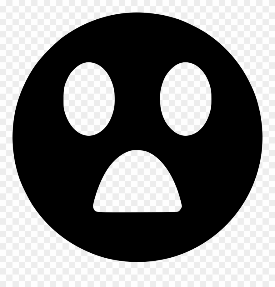 Png File - Black Shocked Emoji Clipart
