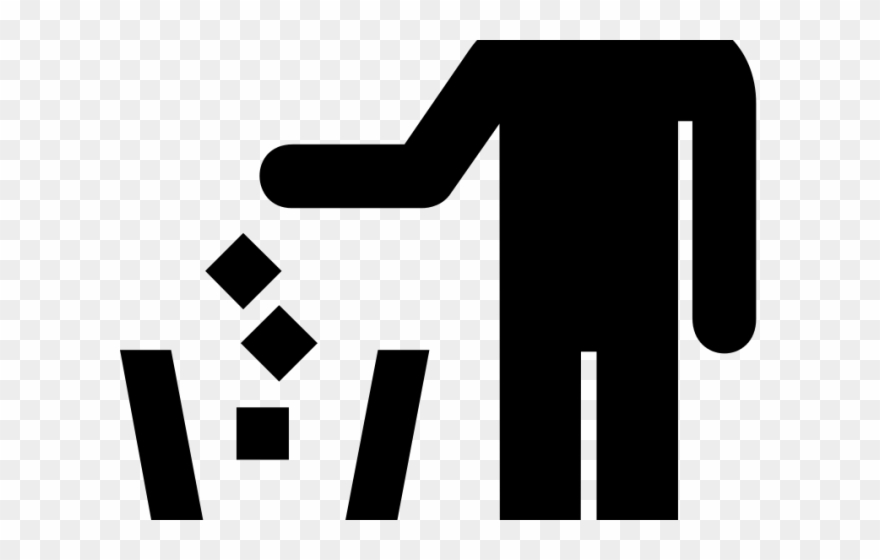 Trash Clipart Trash Sign - Litter Sign - Png Download