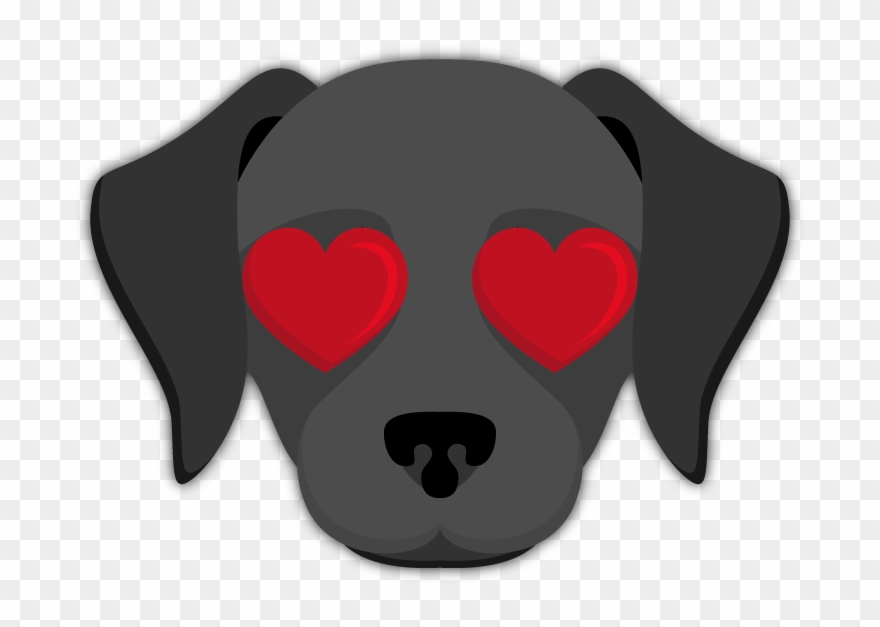 Black Labrador Emoji - Black Dog Emoji Clipart