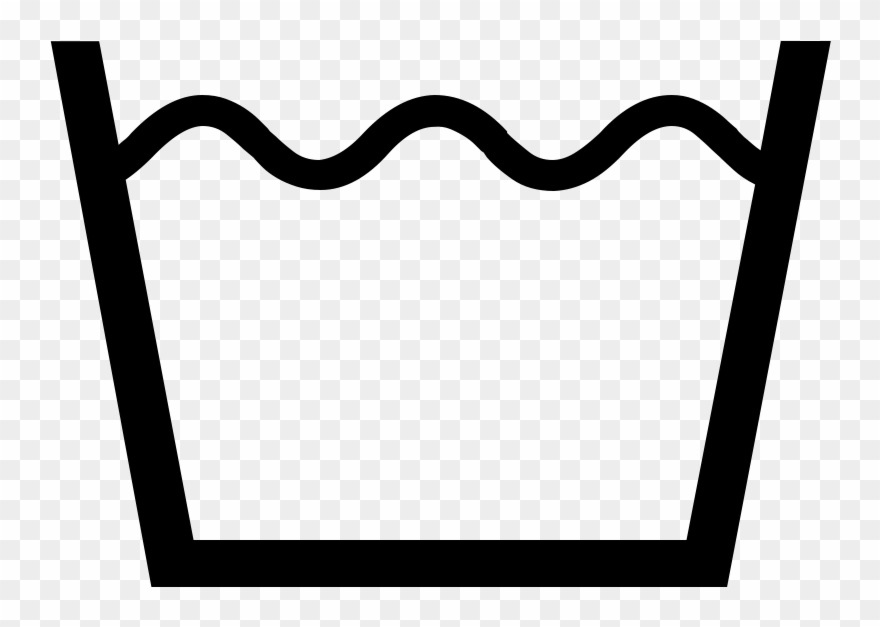 Download Machine Washes With A Full Load, The Number Indicates Hand Wash Symbol Png Clipart