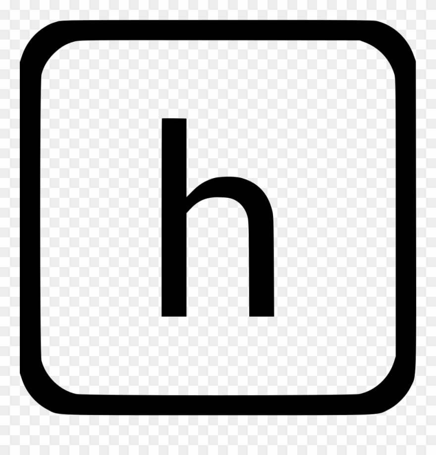 Svg Black And White Download Key H Lower Case - Music Clipart