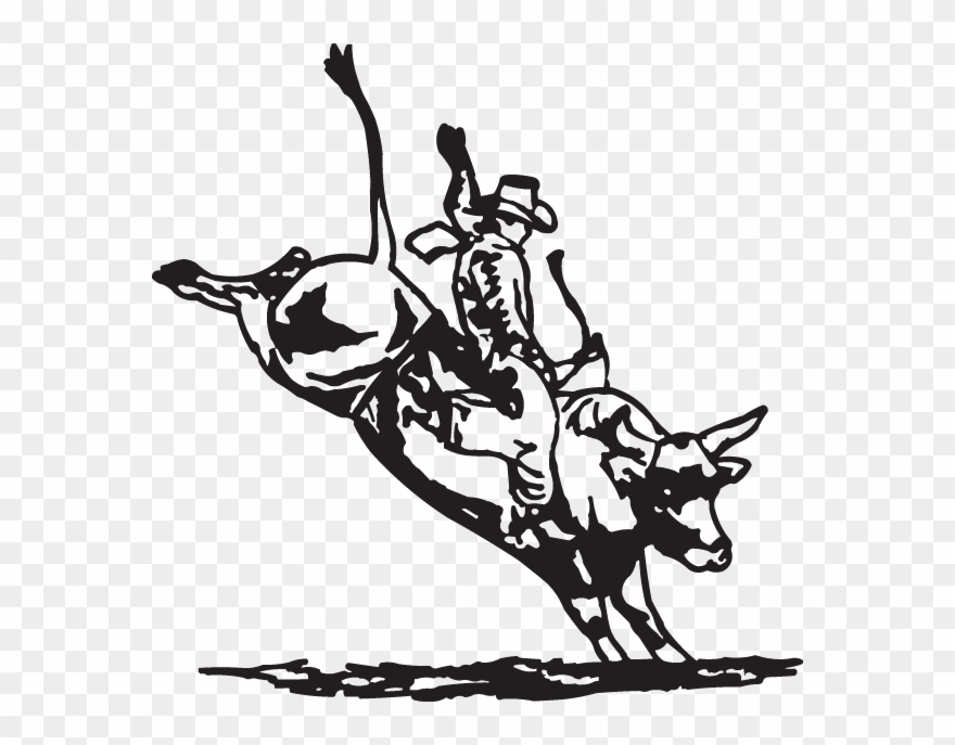Poop Clipart Bull - Bull Riding Drawings Easy - Png Download