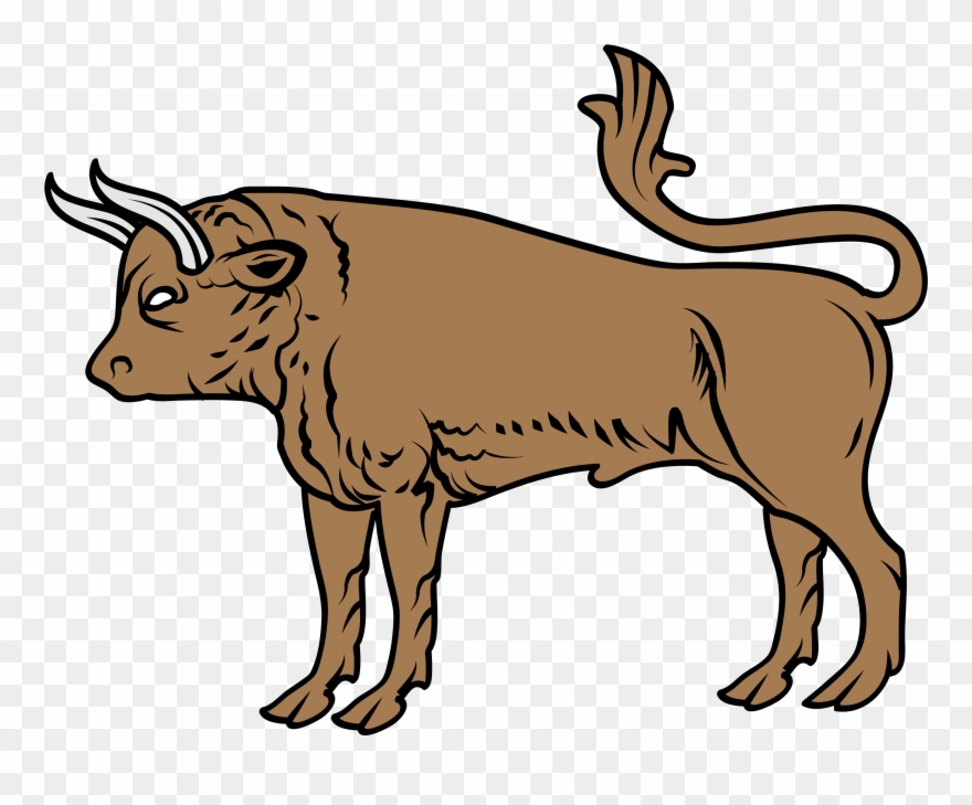 Bulls Clipart Coat Arm - Heraldry Ox - Png Download