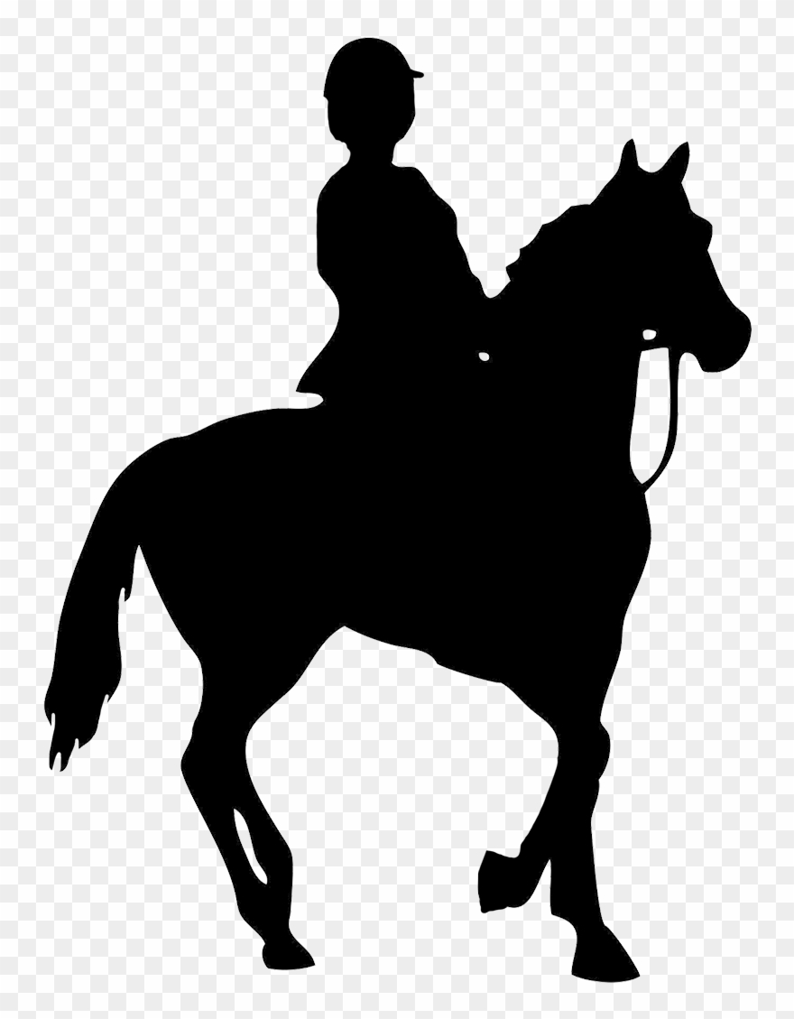 Horse Riding Clipart Saddle - Horse Riding Silhouette Png Transparent Png