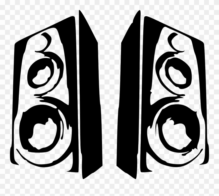 Speakers Clipart Speaker Phone - Speaker Black And White Png Transparent Png