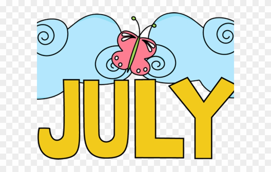 Word Clipart Summer - Clipart July - Png Download