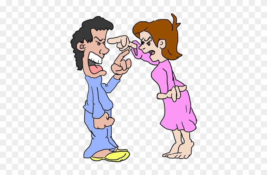 Fight Clipart Bickering - Husband - Png Download