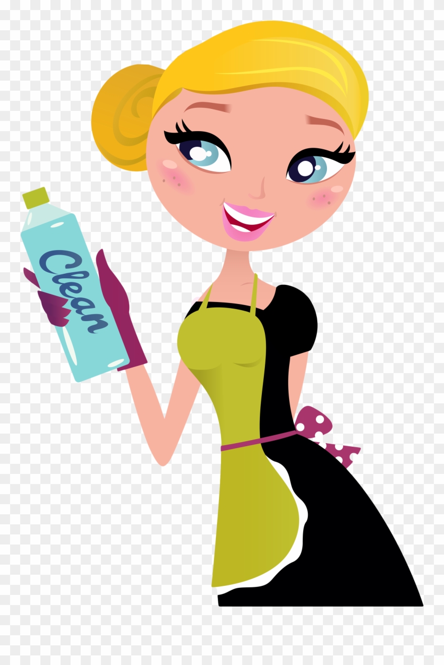 Maid Clipart Cleaning Lady - Cartoon Cleaning Lady - Png Download
