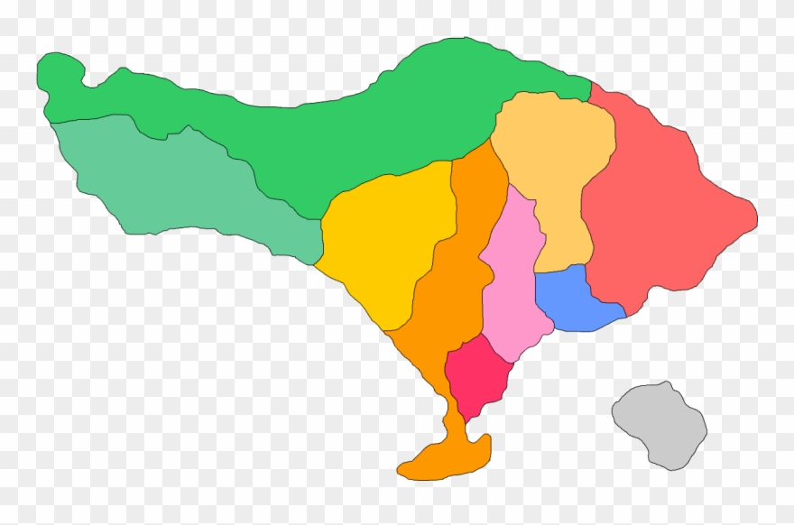Pulau Bali Adalah Bagian Dari Kepulauan Sunda Kecil - Bali Island Map Png Clipart