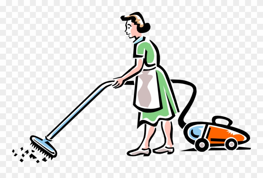 Cleaning Service Maid Image - Clipart Of Vacuum Cleaner - Png Download