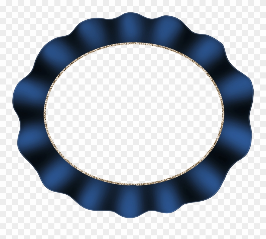 Picture Download Dark Blue Encode To - Blue Oval Picture Frame Clipart