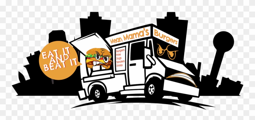93 Burger Food Truck Clip Art - Food Truck Illustration Burger - Png Download