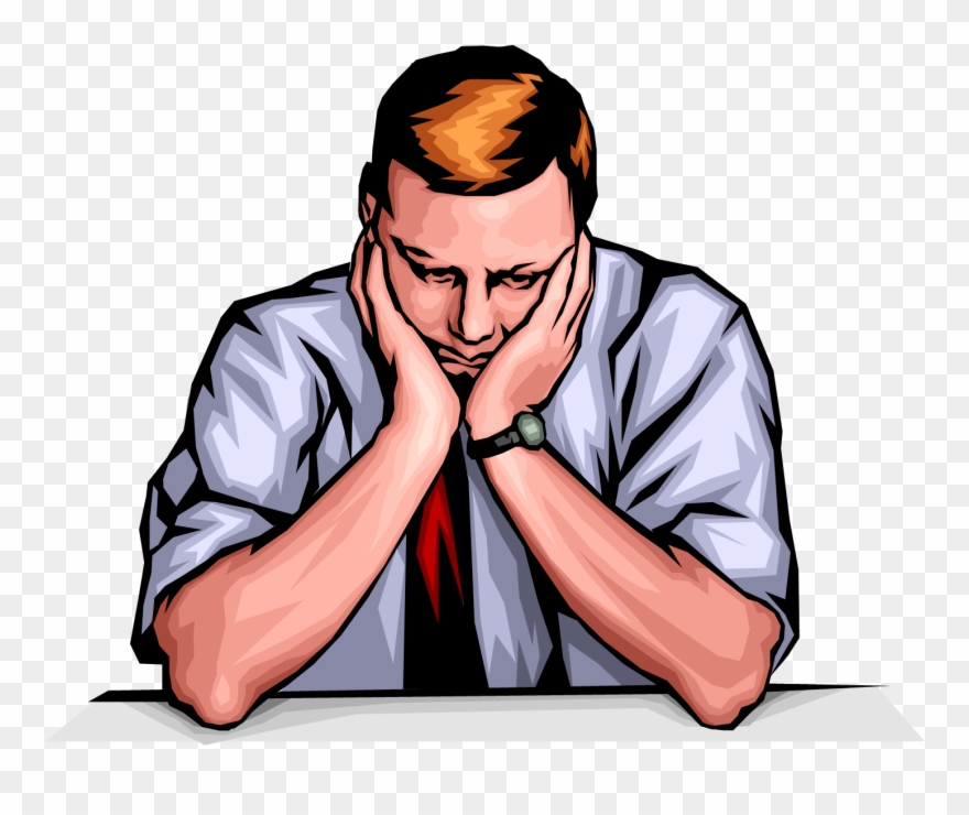 Crowd Of Angry People Clipart - Cartoon Sad Guy - Png Download